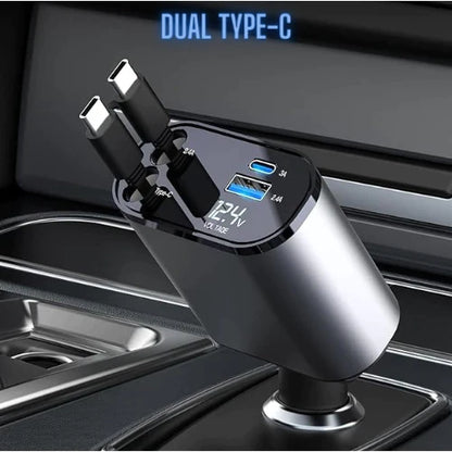 Ultimate 4 IN 1 Dual Retractable Car Charger